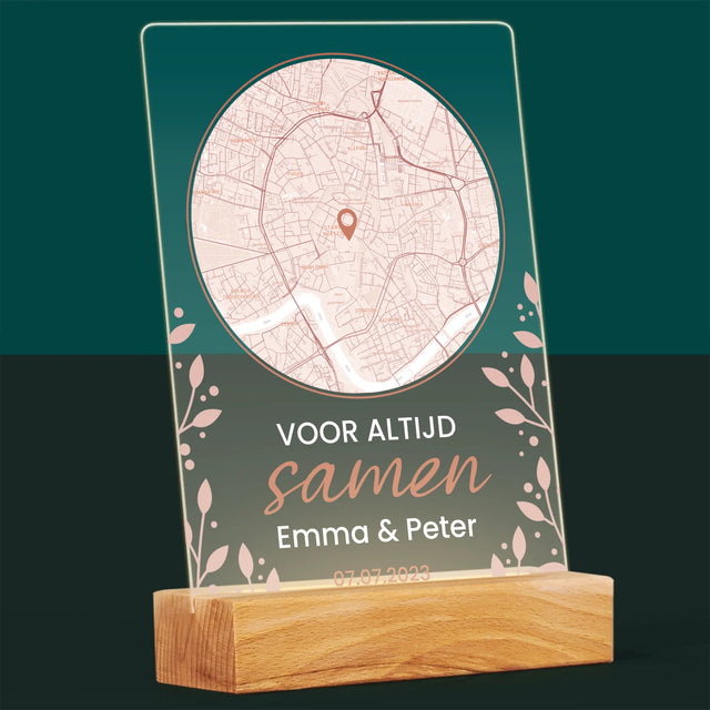 Stadsplastadsplattegrond: Stadskaart: Waar Alles Begon - Afdruk Op Acrylglas (Verticaal)