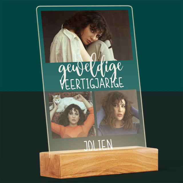 Fotocollage: Geweldige Veertigjarige, Vrouw - Afdruk Op Acrylglas (Verticaal)