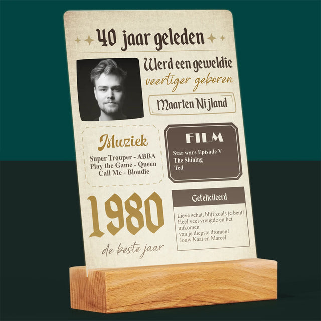 Omslag Van Tijdschrift: 40 Jaar Geleden - Afdruk Op Acrylglas (Verticaal)