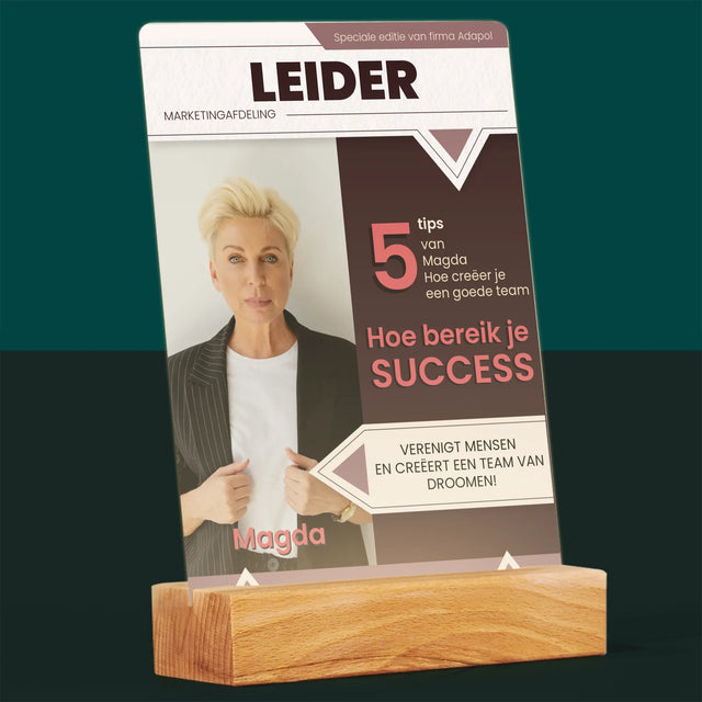 Omslag Van Tijdschrift: Leider - Afdruk Op Acrylglas (Verticaal)