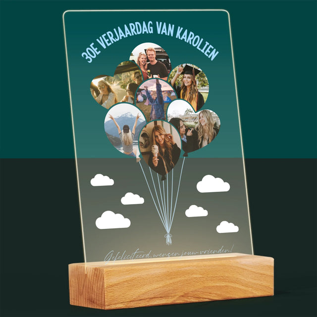 Vorm Van Foto'S: 30E Verjaardag Balonnen - Afdruk Op Acrylglas (Verticaal)