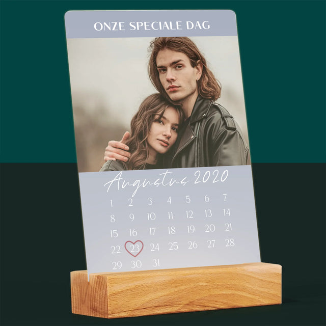 Foto En Handtekening: Onze Speciale Dag - Afdruk Op Acrylglas (Verticaal)