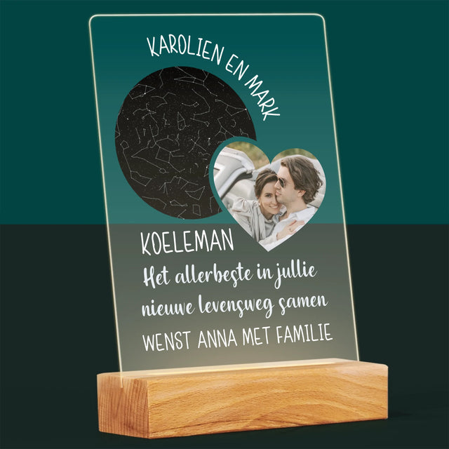 Starrenkaart: Nieuwe Levensweg, Trouw - Afdruk Op Acrylglas (Verticaal)