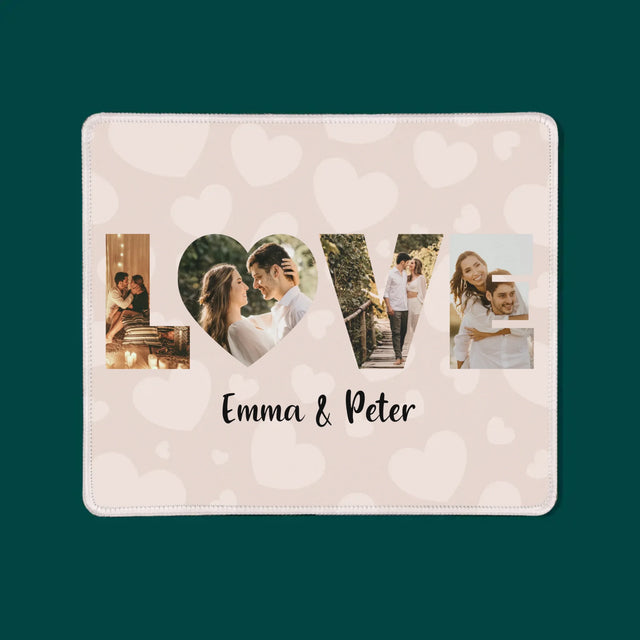 Woord Van Foto'S: Love Met Jouw Foto'S - Muismat