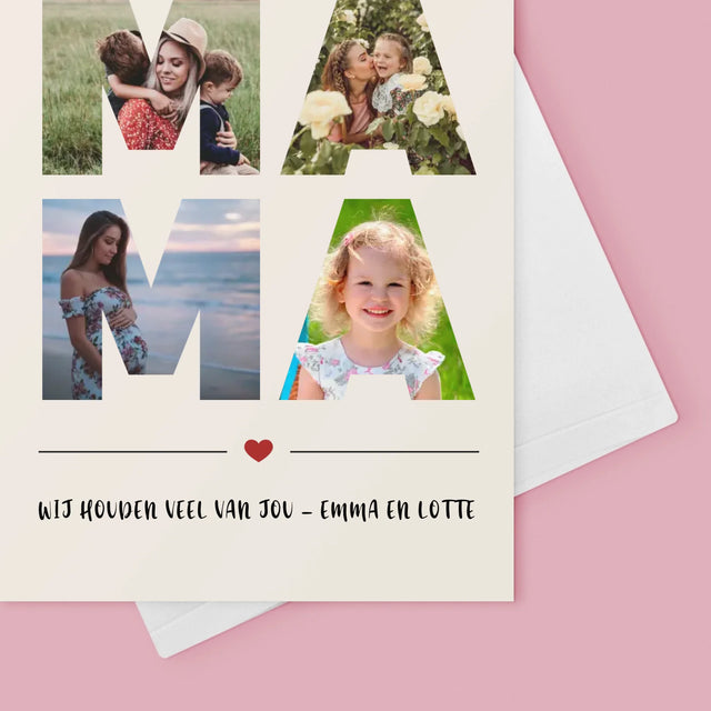 Woord Van Foto'S: Mama - Wenskaart