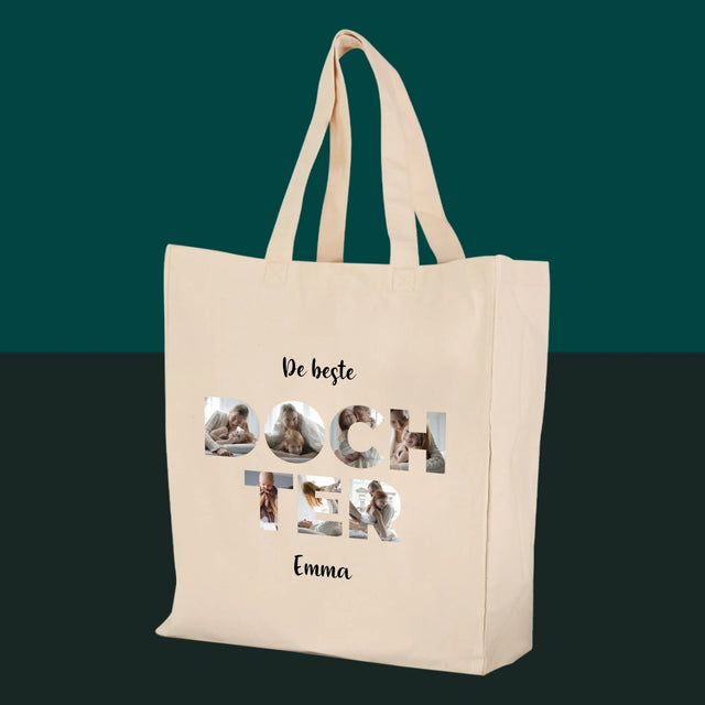 Woord Van Foto'S: Dochter - Canvas Tas