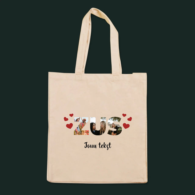 Woord Van Foto'S: Zus - Canvas Tas