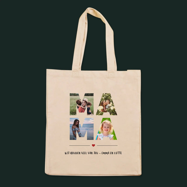 Woord Van Foto'S: Mama - Canvas Tas