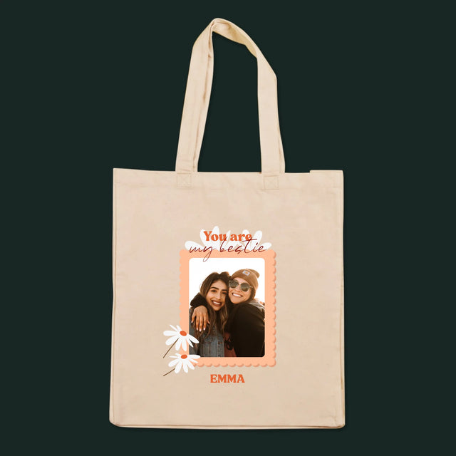 Fotocollage: Besties - Canvas Tas