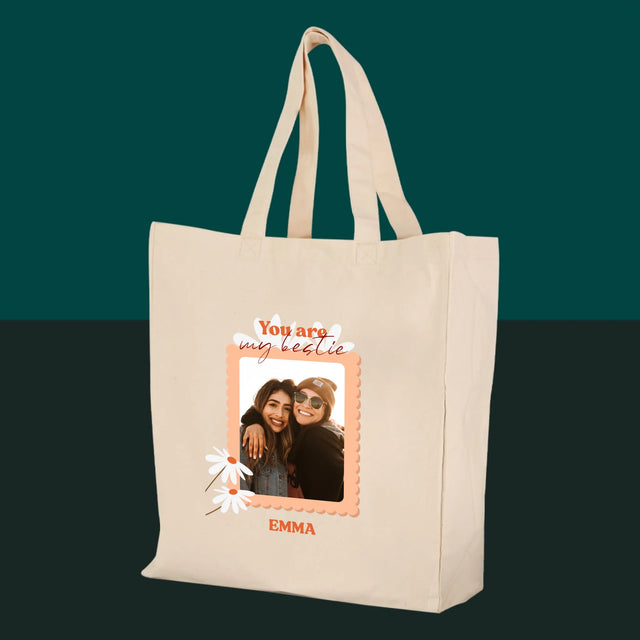 Fotocollage: Besties - Canvas Tas