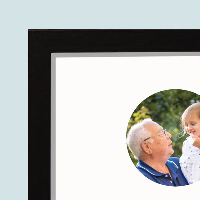 Woord Van Foto'S: Opa - Afdruk Met Frame 20X40 (Horizontaal)