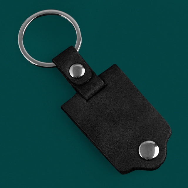 Fotocollage: Initialen Hart - Leren Sleutelhanger Met Foto