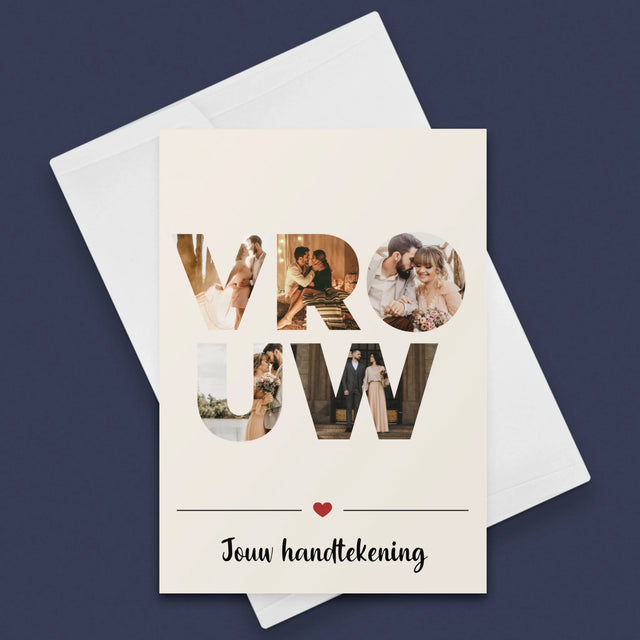 Woord Van Foto'S: Vrouw - Wenskaart