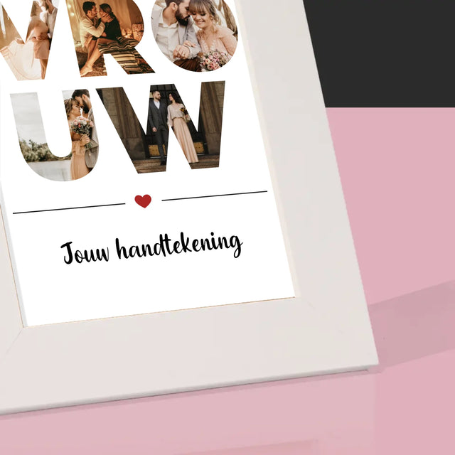 Woord Van Foto'S: Vrouw - Fotokader (Horziontaal)