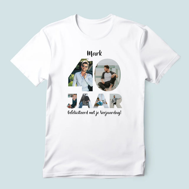 Woord Van Foto'S: 40 Jaar - T-Shirt Voor Heren