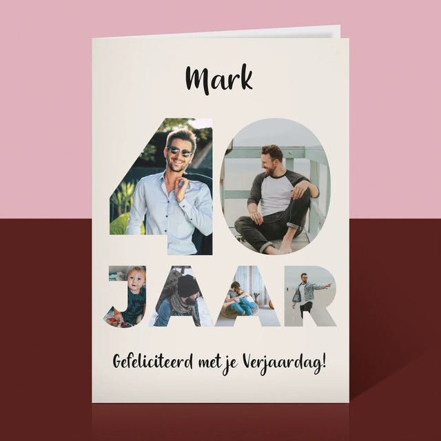 Woord Van Foto'S: 40 Jaar - Wenskaart