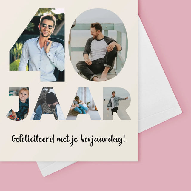 Woord Van Foto'S: 40 Jaar - Wenskaart