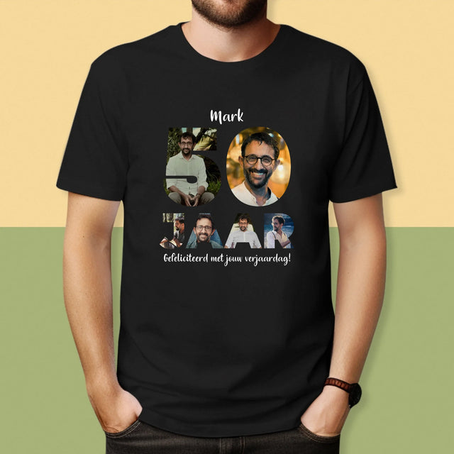 Woord Van Foto'S: 50 Jaar - T-Shirt Voor Heren