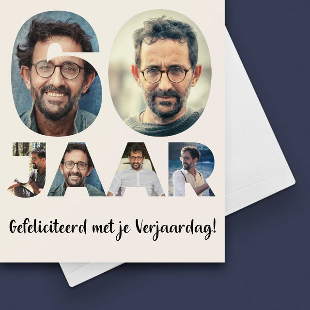 Woord Van Foto'S: 60 Jaar - Wenskaart