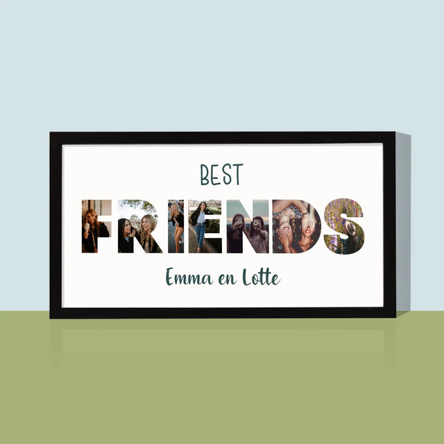 Woord Van Foto'S: Friends - Afdruk Met Frame 20X40 (Horizontaal)