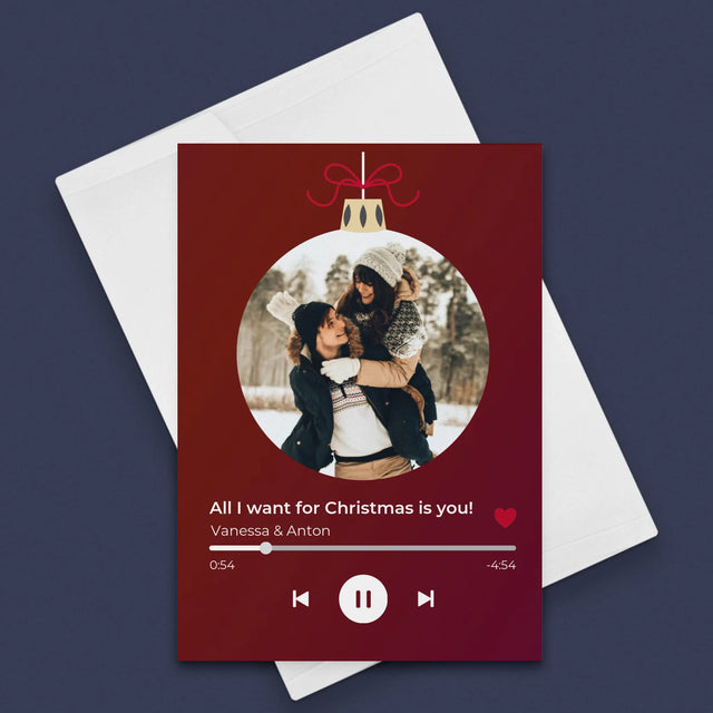 Zdjęcie I Podpis: Świąteczna Piosenka Spotify - Kartka z Życzeniami | DE