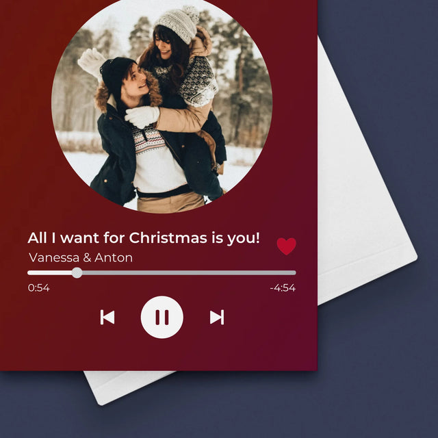Zdjęcie I Podpis: Świąteczna Piosenka Spotify - Kartka z Życzeniami | DE