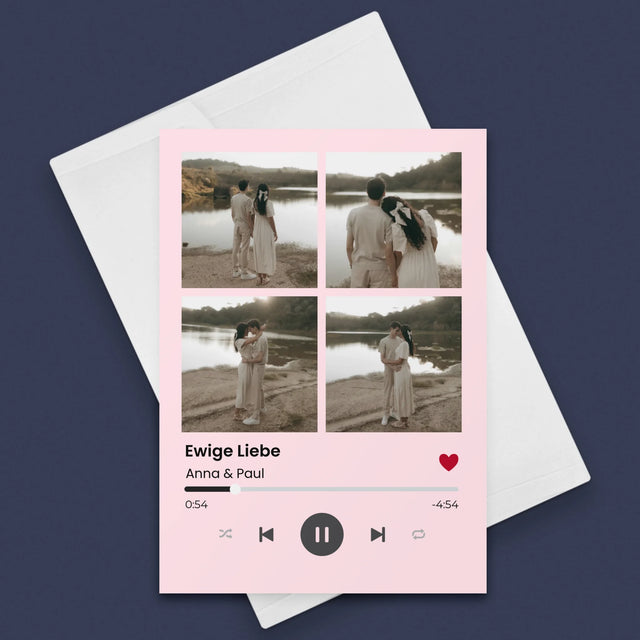 Fotokolaż: Spotify 4 Zdjęcia - Kartka z Życzeniami | DE