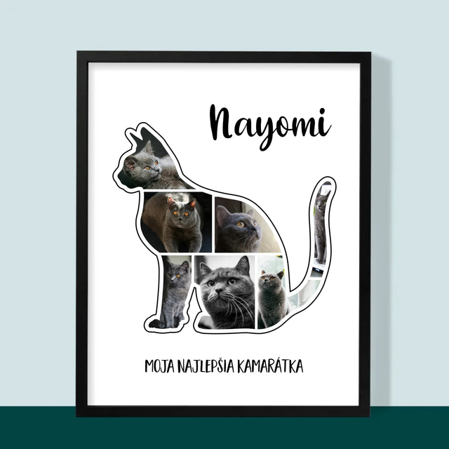 Kształt Ze Zdjęć: Kot Najlepszy Przyjaciel - Wydruk Obramowany | SK