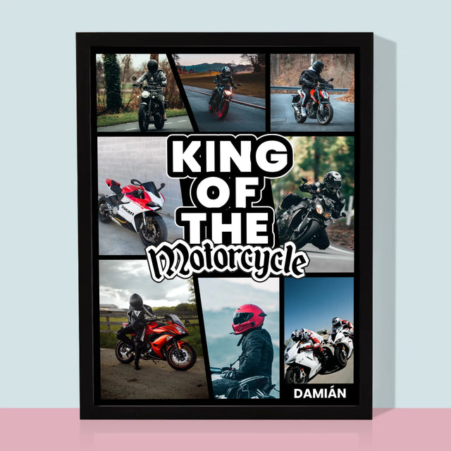Fotokolaż: King Of The Motorcycle - Wydruk Obramowany | SK