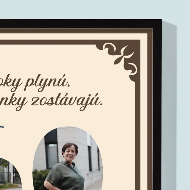 Słowo Ze Zdjęć: Lata Mijają - Wydruk Obramowany | SK