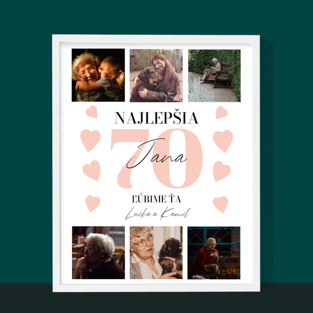Fotokolaż: Najlepsza 70 - Wydruk Obramowany | SK