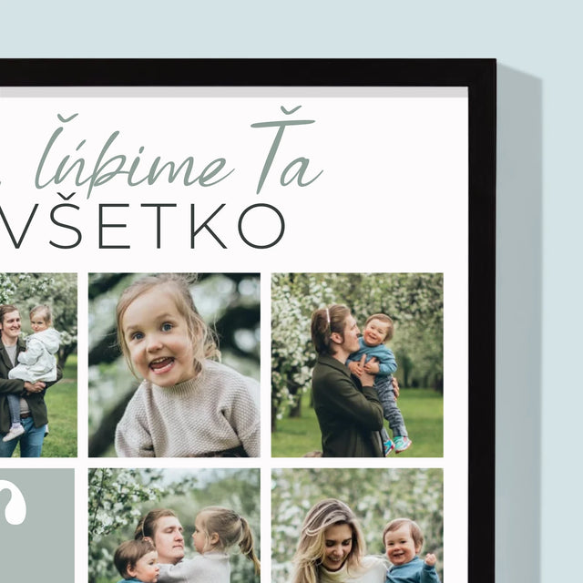 Fotokolaż: Tato Kochamy Cię Za Wszystko - Wydruk Obramowany | SK