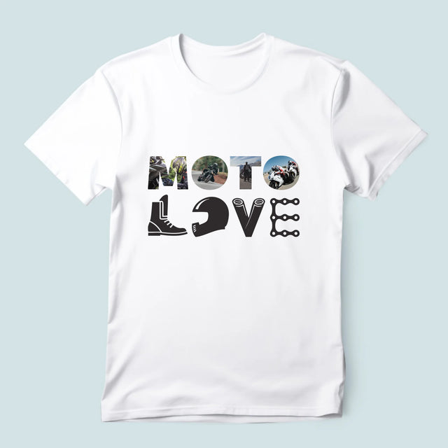 Słowo Ze Zdjęć: Motolove - Koszulka Męska z Nadrukiem | SK