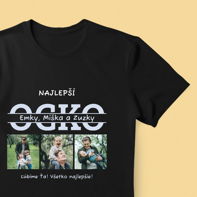 Fotokolaż: Najlepszy Tata Imiona - Koszulka Męska z Nadrukiem | SK