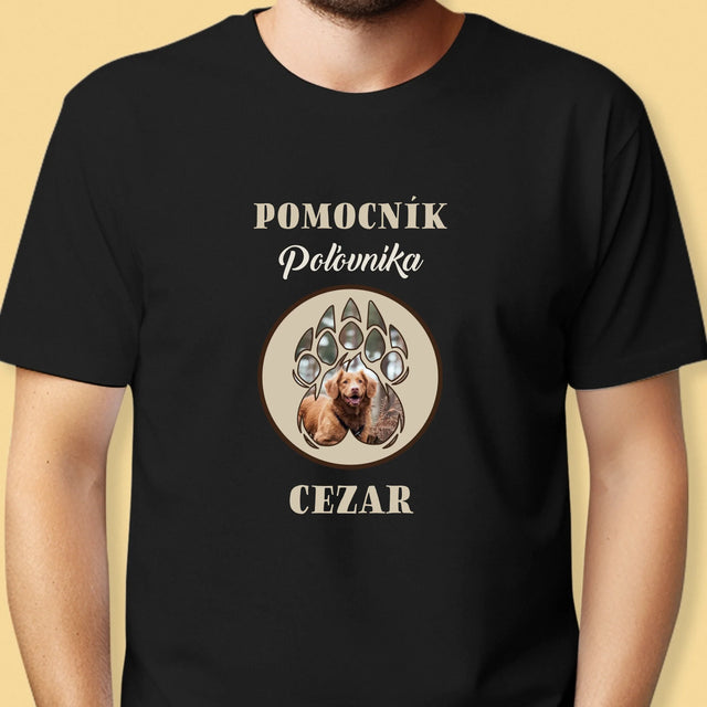 Kształt Ze Zdjęć: Pomocnik Myśliwego - Koszulka Męska z Nadrukiem | SK