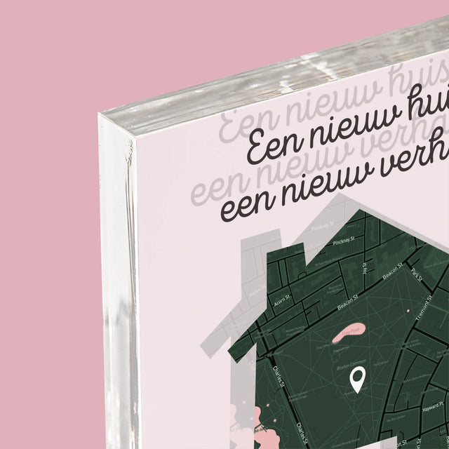 Stadsplastadsplattegrond: Stadskaart:  Nieuw Huis - Acryl Blok