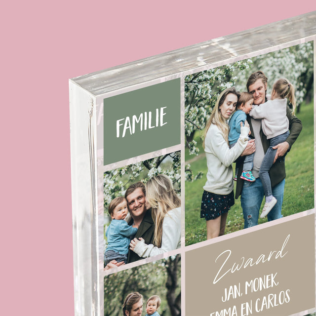 Fotocollage: Collage Familie - Acryl Blok