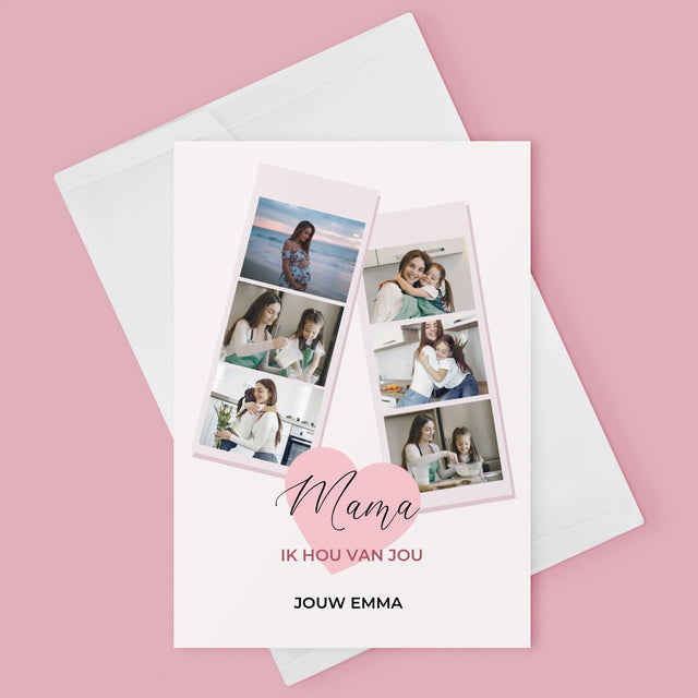 Fotocollage: Mama - Wenskaart