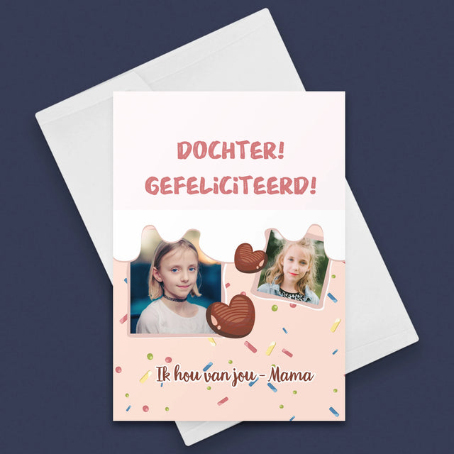 Fotocollage: Gefeliciteerd - Wenskaart