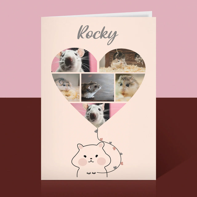 Fotocollage: Hamster - Wenskaart