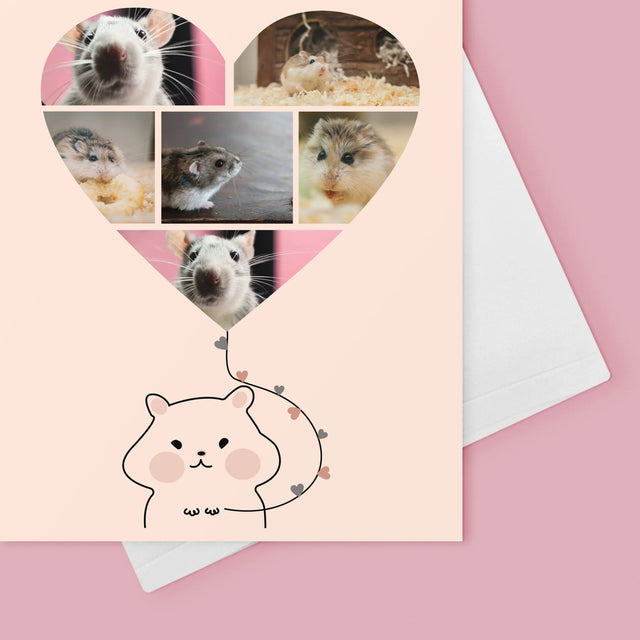 Fotocollage: Hamster - Wenskaart