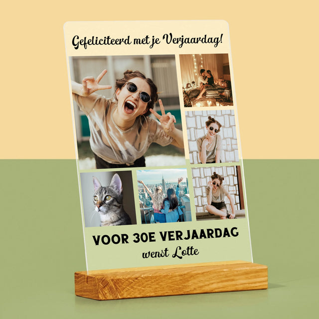 Fotocollage: Fotocollage Verjaardag - Afdruk Op Acrylglas (Verticaal)