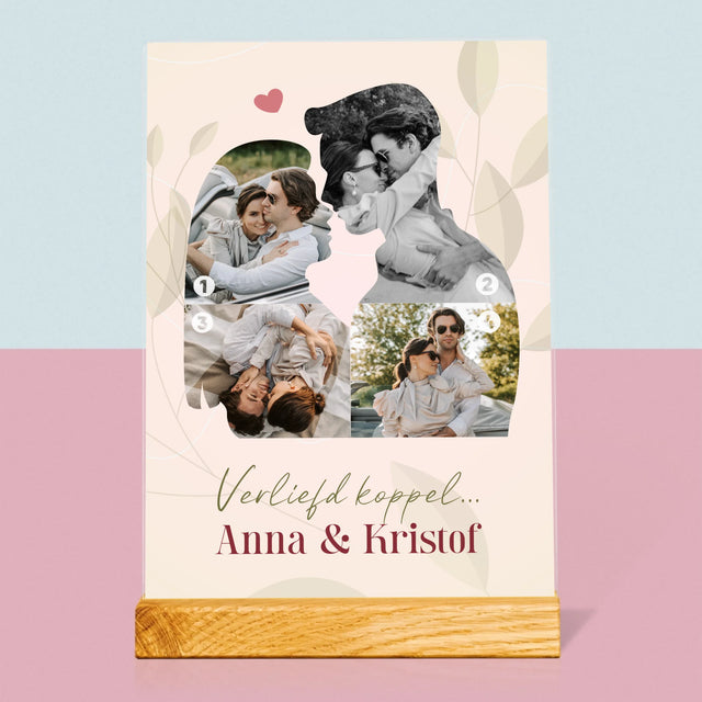 Vorm Van Foto'S: Verliefd Koppel - Afdruk Op Acrylglas (Verticaal)