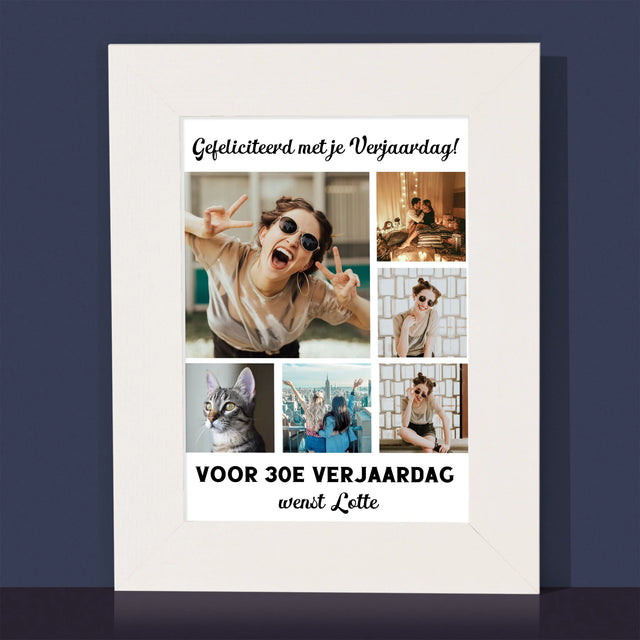 Fotocollage: Fotocollage Verjaardag - Fotokader (Horziontaal)