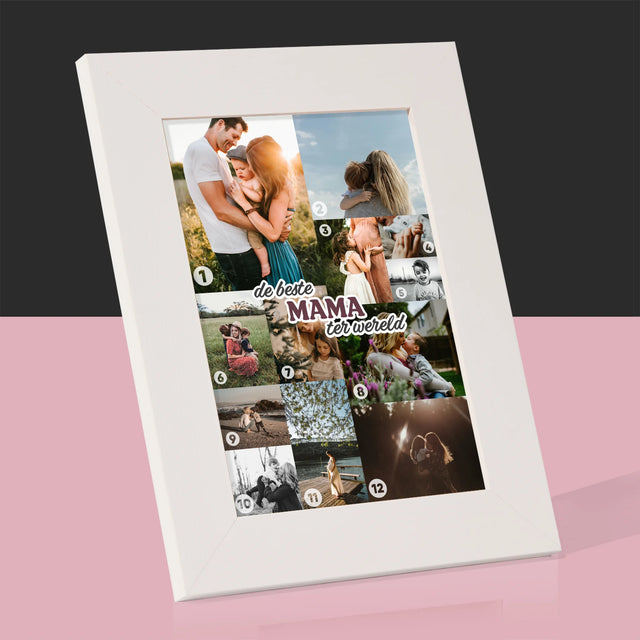 Fotocollage: De Beste Mama Ter Wereld - Fotokader (Horziontaal)