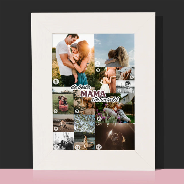 Fotocollage: De Beste Mama Ter Wereld - Fotokader (Horziontaal)