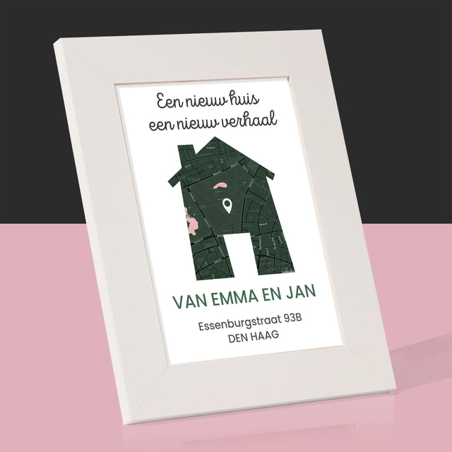 Stadsplastadsplattegrond: Stadskaart:  Nieuw Huis - Fotokader (Horziontaal)