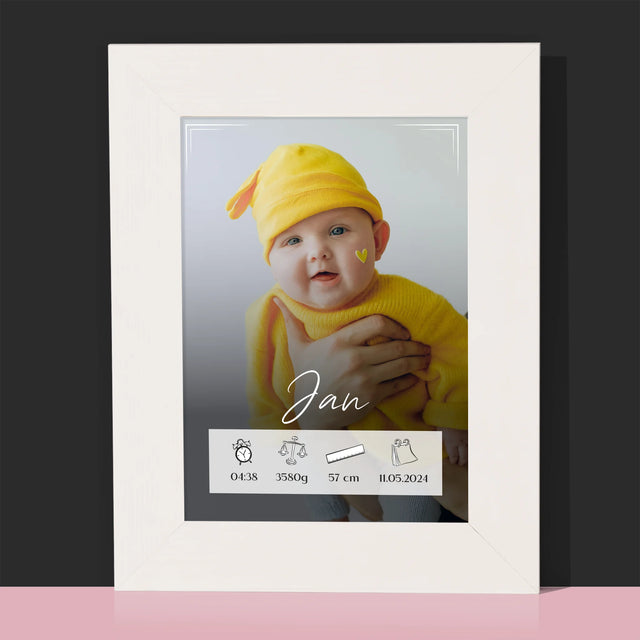Geboorteakte Van Kind: Metriek Kader - Fotokader (Horziontaal)