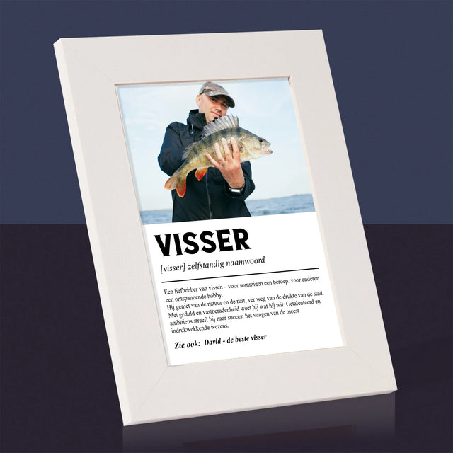 Foto En Handtekening: Definitie Visser - Fotokader (Horziontaal)