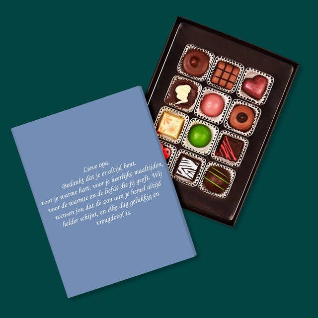 Fotocollage: Lieve Opa - Pralines